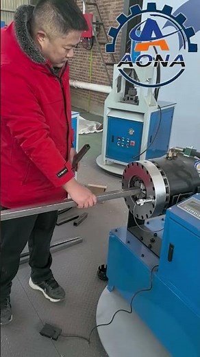 Hydraulic Tube Swaging / Reducing Machine #tubeswagingmachine #tubeforming #metalforming