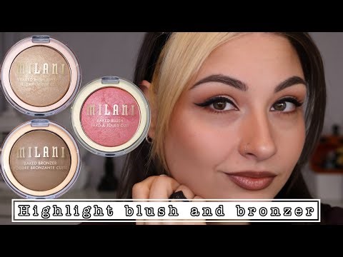 New Milani Baked Blushes How to apply highlight contour and blush for beginners drugstore makeup