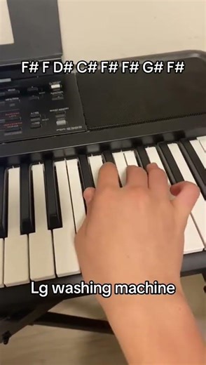 Lg washing machine (easy piano tutorial) #piano #pianotutorial #pianocover #lgwashingmachine
