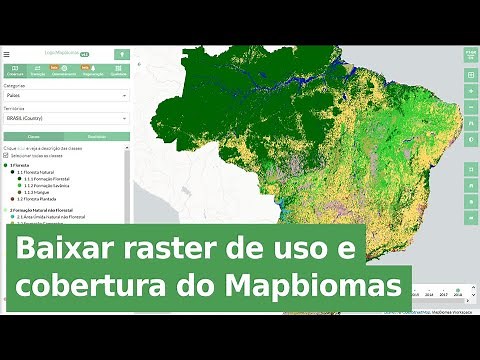 Baixar raster de uso e cobertura do Mapbiomas e abrir no QGIS