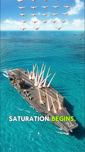 One plastic drone vs a $10B aircraft carrier ⚓#shorts2026