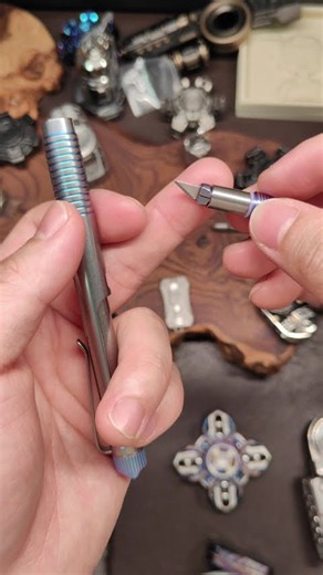 Titanium Tactical Bolt-Action Multi-Tool Pen #edc #metal #jzedc