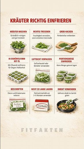Kräuter richtig einfrieren – So bleiben Aroma & Nährstoffe erhalten #fitfakten