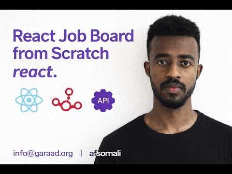Build Job Search App React Full Code (hooks, router, api, design patterns) Af-somali