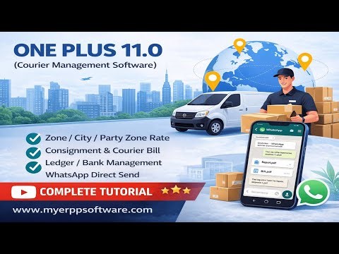 One Plus 11 में Courier Management | Billing, Ledger, WhatsApp Reports