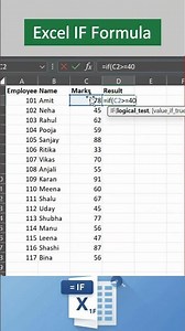 How to use IF function in Excel #excel #exceltips #exceltutorial #excelformula #shorts #shortsfeed