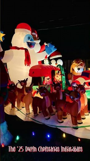 The Dupins 2025 Christmas Inflatables Setup