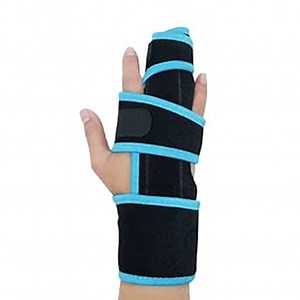 Trigger Finger Splint Brace Middle Index Pinky Ring Finger Adjustable Right/Left Hand Wrist Support Stabilizer Wrap for Arthritis Pain Relief Tendonitis Metacarpal Fracture Mallet Fingers Night Splint