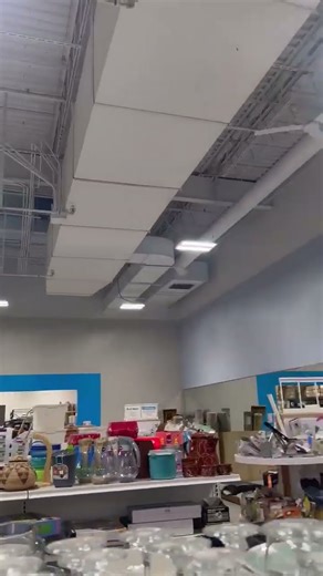 Commercial Line Ceiling Fans in a thrift store