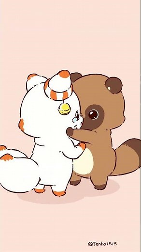 てnこ〜泣かないで💛 #てnこ #ぽnきち #アニメーション #推しキャラ #再投稿