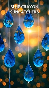 Make Your Own Blue Raindrop Suncatchers at Home Looking for a simple science-and-art activity that kids will love? These Blue Crayon Suncatchers are colorful, creative, and mesmerizing to watch in the sunlight. With just a few everyday materials, kids can explore melting, color blending, and design while creating beautiful raindrop decorations for the window. | Kira Recipes