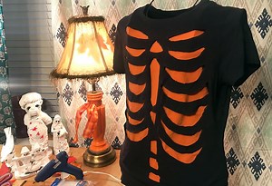 172 reactions · 125 shares | #Skeleton Tee: Create a simple #DIY look for #Halloween with a pair of scissors and a #thrifted t-shirt!  #GoodwillHalloween goodwill.org/Halloween | Goodwill Industries International | Facebook