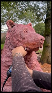 102K views · 2.4K reactions | The Little Details on a Big Bear!  #bears #woodworking #reelsfacebook #sculpture #wildlife | Michael Jones Chainsaw Sculptor | Facebook
