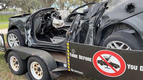 Drunk driving mock crash warns high schoolers of dangers