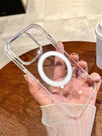 Simple Acrylic Transparent Phone Case Compatible With IPhone 17 Pro Max/17 Pro/17 Air/17/16 Pro Max/16/16 Pro/16 Plus/11/15/15 Pro/15 Pro Max/12/13/14 Pro Max/XS/XR/11 Pro/11 Pro Max/12 Pro/12 Pro Max/13 Pro/13 Pro Max/7 Plus/14 Pro/14 Pro Max/14 Plus/7 Plus/8 Plus/8/SE2/12 Mini/13 Mini, Durable And Anti-Yellowing Hard Shell | SHEIN