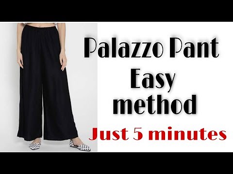Palazzo pant cutting and stitching/how to stitch palazzo pants/Very easy method