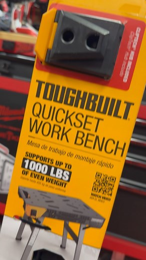 Dan on Instagram: "@toughbuilt Quickset Workbench. (TB-WB700) Quick set up and easy to store. Cool design and built tough. Available on Amazon. Website Information: The ToughBuilt® QuickSet Work Bench is a sturdy work surface set up in seconds. Simply push the release and pull up the handle to fold out the legs to make a large work surface anywhere. The sturdy metal legs can hold up to 1,000 lb. The large work surface provides a wide range of applications: great for cutting, drilling, clamping,