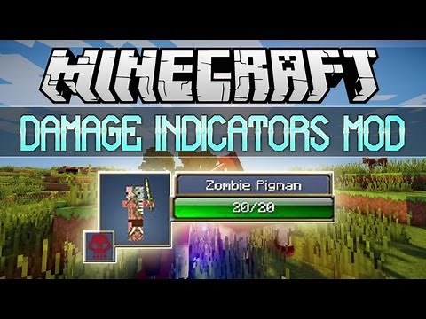 Minecraft: Damage Indicators 1.7.2/1.6.4 (Install Guide Included)