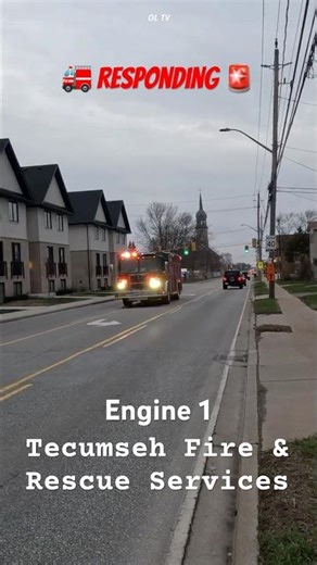 Fire Truck #responding To Rollover Collision - TECFD, Engine 1 - Lights & Sirens - #2026