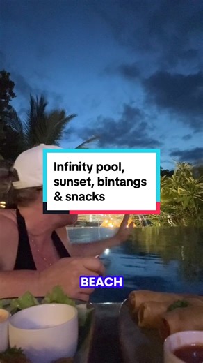 Sunset Views from Infinity Pool at Away Bali Legian