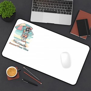 Summerween Skeleton Desk Mat, Retro Vibes Computer Mousepad Spooky Beach Lover Gift Halloween Office Decor Table Accessories Gamer Mouse Pad - Etsy