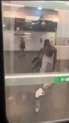 Man Blocks Train Exit, Gets Kicked to Sparta! #shorts