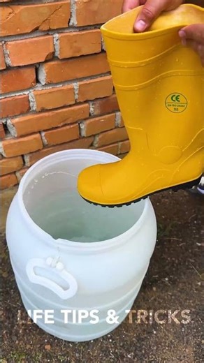 Turn rubber boot into watering tool #smart #watering #tool #rubberboots #trick