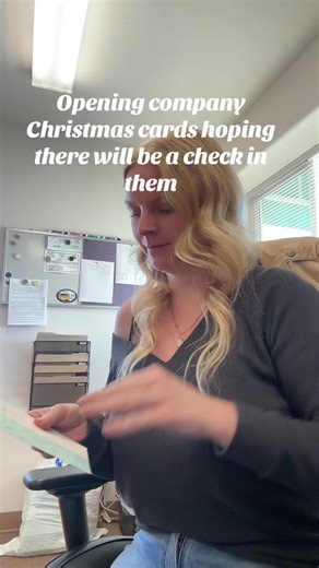 Maybe companies should send their payments in Christmas cards to make it more fun. #officelife #christmascards #christmastime #christmascheck