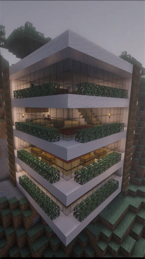 Tutorial on mountain base #minecraft