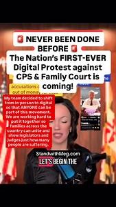 Meghann miller on Instagram: " HISTORIC ANNOUNCEMENT  The Nation’s FIRST-EVER Digital Protest against CPS & Family Court is coming! For too long, families have been silenced. Now we rise together, louder than ever, in a way the system cannot ignore.  Digital. National. Unstoppable. More info coming soon — be ready. #StandWithMeg #digitalprotest #FamilyCourtExposed #parentsfightback"