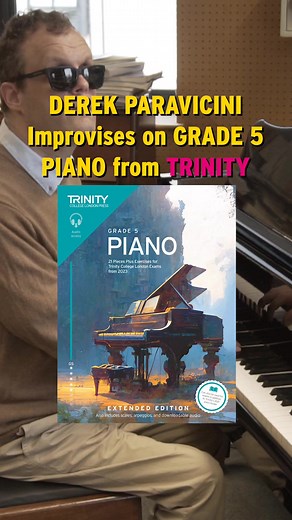 Musical savant #derekparavicini having fun with Grade 5 piano from Trinity College London Press. Visit store.trinitycollege.com/piano-2023 to explore and buy from Trinity's excellent range of 2023 piano books. #tclpmusic #music #EnrollNow #enrolnow #MusicalJourney #education #learn #piano | Derek Paravicini