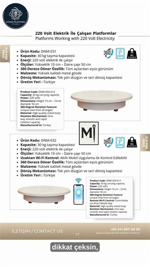 Döner Platform Kataloğumuzu Keşfedin! Mağaza, Vitrin, Ürün Çekimi, Fuar ve Dekoratif Sunumlar İçin