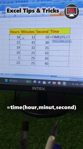 How to Convert Hours, Minutes & Seconds into Time in Excel | #exce2007 #exceltricks #tips&trick