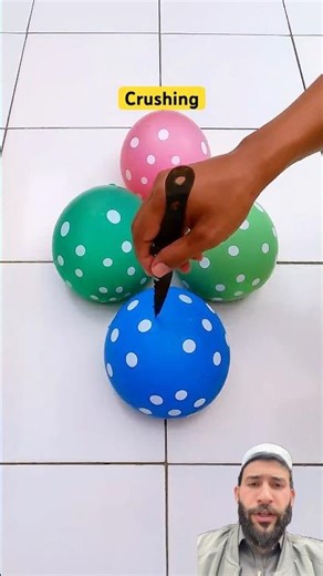 4 Popping Water Balloons #orbeez #satisfying #balloon #popping #foryou #shorts