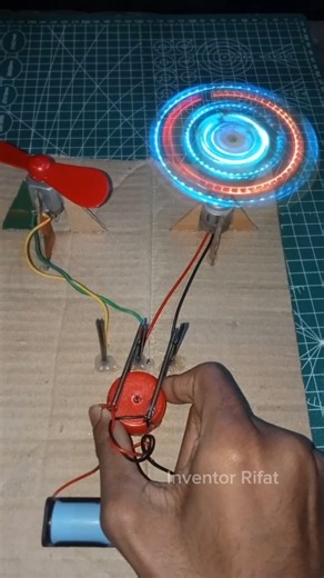 Science project. Amazing science project using DC motors and RGB lights. #ytshorts #scienceproject