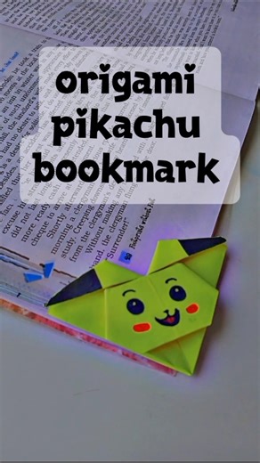 ✨original pikachu bookmark 📑🔖#youtubeshorts #origami #ytshorts #craft #viral