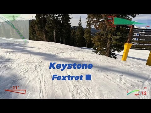 Keystone - Foxtrot - narrow intermediate trail accessed off the Outpost gondola or the Santiago lift