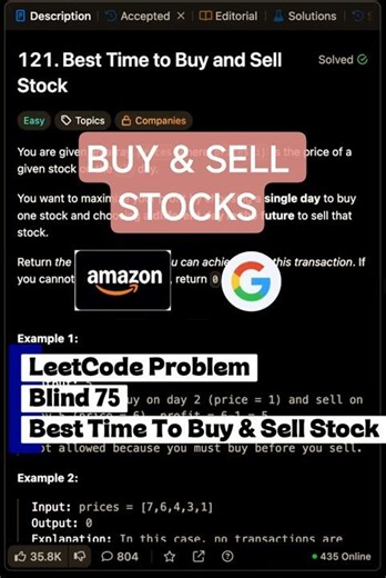 Solve Best Time to Buy & Sell Stock in Java With Optimised Solution🔥| LeetCode | Java | Coding | Dsa