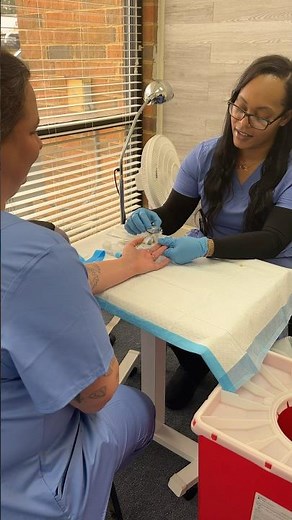 Phlebotomy Student Practicing Finger Sticks | Hands-On Training