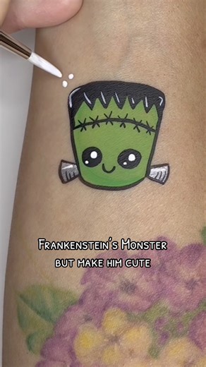 179K views · 957 reactions | Monsters can be cute too 冀 #frankensteinsmonster #monster #frankenstein #facepaint | Carolina The Doodler | Facebook