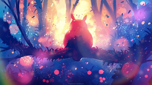 Totoro Sunrise My Neighbor Totoro Live Wallpaper - MoeWalls