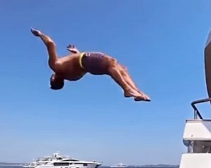 Dustin Johnson nails backflip off a yacht. Next stop: Summer Olympics