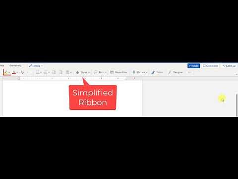 How to Switch Word 365 Online Toolbar Ribbons Simplified and Classic