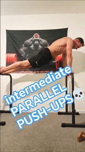 55 and Unbreakable: The Ultimate Parallel Bar Push-Up Strength Builder"#pushups #shorts#homeworkout