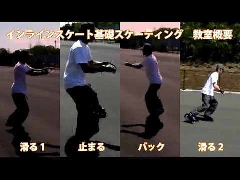 最初の一歩 - インラインスケート（ローラーブレード）練習方法 (初心者教室の内容) 改定前