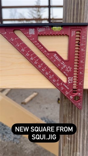 Trying out this new square from @squi.jig to mark out ribs as I determine my window locations. This is the Fusion 7.5 Pro Rafter Square. . . . #madeinusa #square #construction #postframe #barndo #barndominium #diy | MR Post Frame