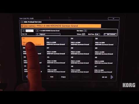 Kronos Music Workstation - Set List Mode - In The Studio With Korg