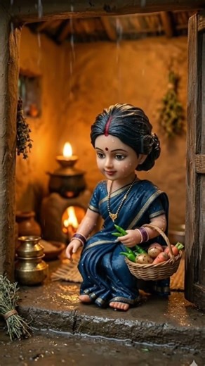 “Rainy Day Pakora & Chai ☕🌧️ | Miniature Indian Kitchen Magic”