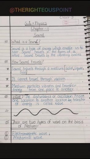Class 9th Chapter Sound Notes