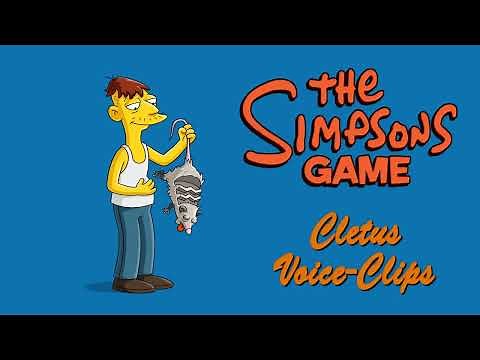 All Cletus Spuckler Voice Clips • The Simpsons Game • All Voice Lines • Funny • 2007
